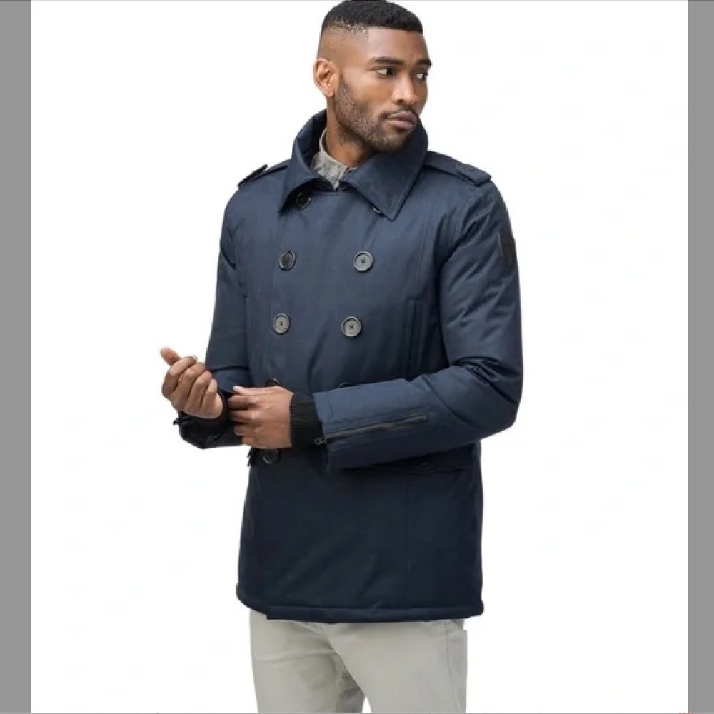 COACH Mens Coated Cotton/Nylon Lightweight Peacoat EUC/sz M